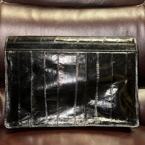 Vintage Little Black Eel Skin Bag - Picture 6 of 16